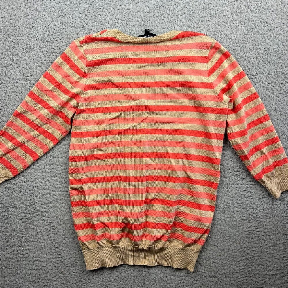 The Limited Pinky Red V Neck Sweater Womens Size Small Rayon Nylon - Picture 2 of 7
